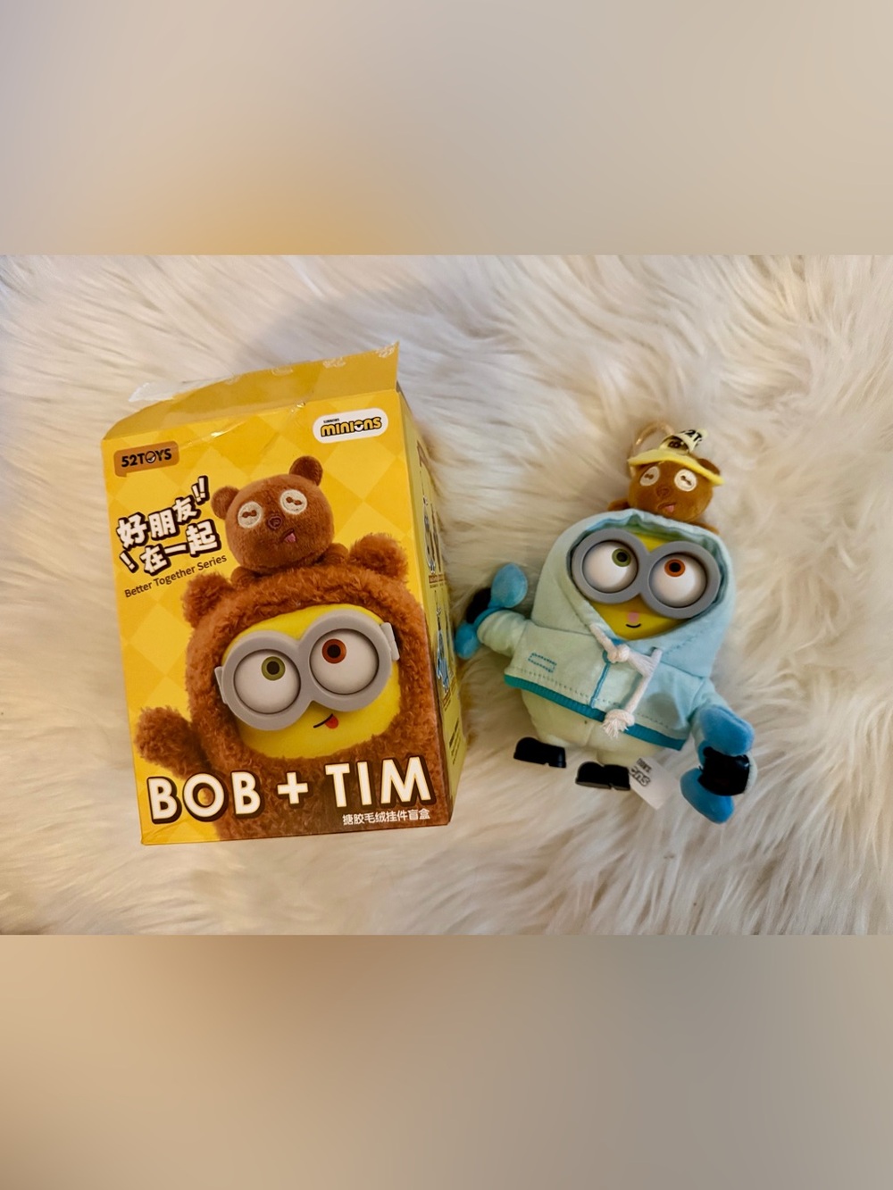 Bob + Tim Plush Toy in Blue Hoodie